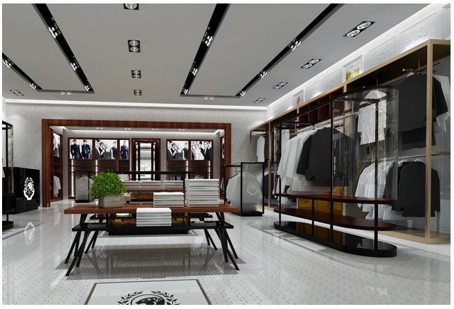 GICOO高尔夫服饰品牌专卖店展柜效果图