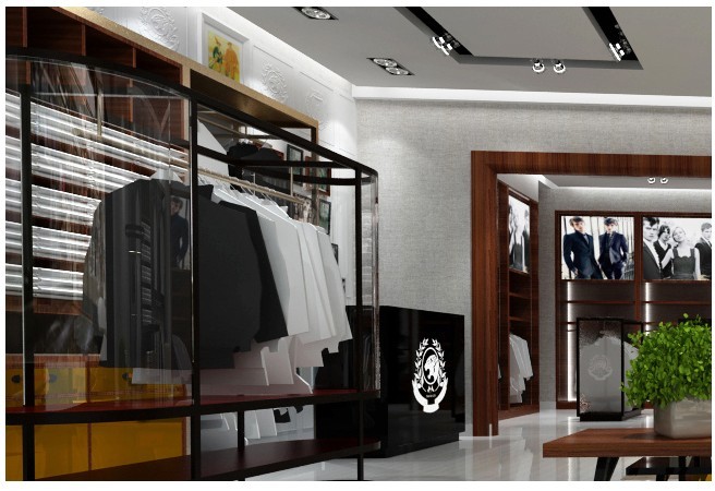 GICOO高尔夫服饰品牌专卖店展柜效果图